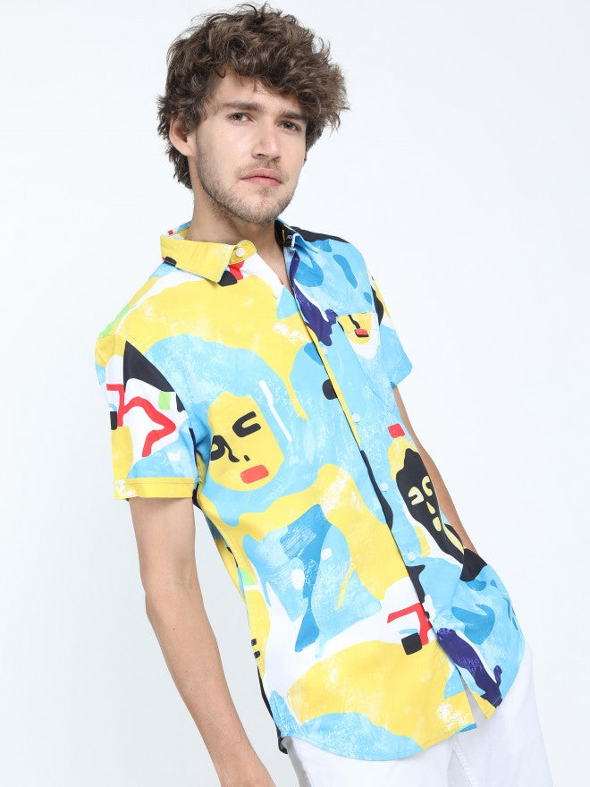 Highlander Men Multi Printed Slim Fit Casual Shirts - Multi - Image 6