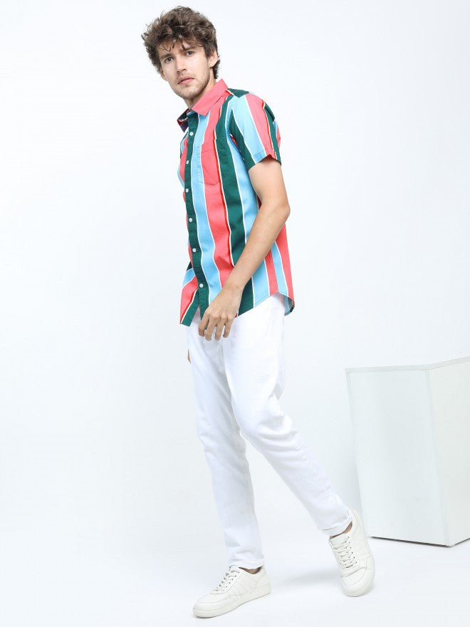 Locomotive Men Multi Striped Slim Fit Casual Shirt - Multi - Image 2