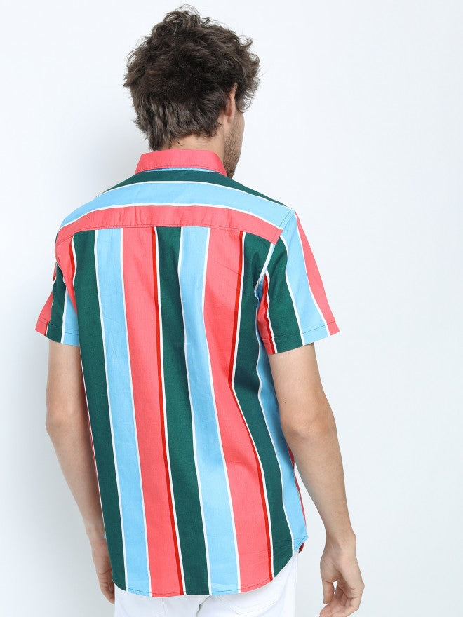 Locomotive Men Multi Striped Slim Fit Casual Shirt - Multi - Image 3