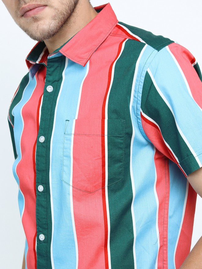 Locomotive Men Multi Striped Slim Fit Casual Shirt - Multi - Image 5