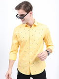 Highlander Men Yellow Slim Fit Casual Shirt - Yellow - Image 1