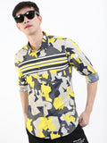 Highlander Men Khaki Slim Fit Casual Shirt - Beige - Image 1