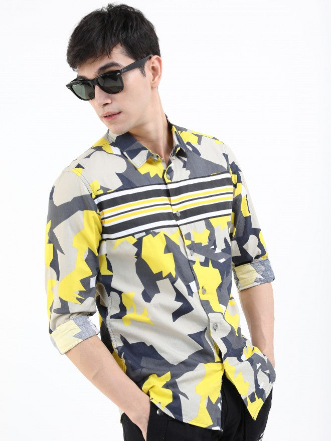 Highlander Men Khaki Slim Fit Casual Shirt - Beige - Image 6