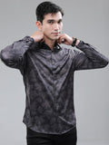 Highlander Men Purple Printed Slim Fit Casual Shirt - Purple - Image 1