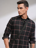 Highlander Men Black Slim Fit Casual Shirt - Black - Image 1