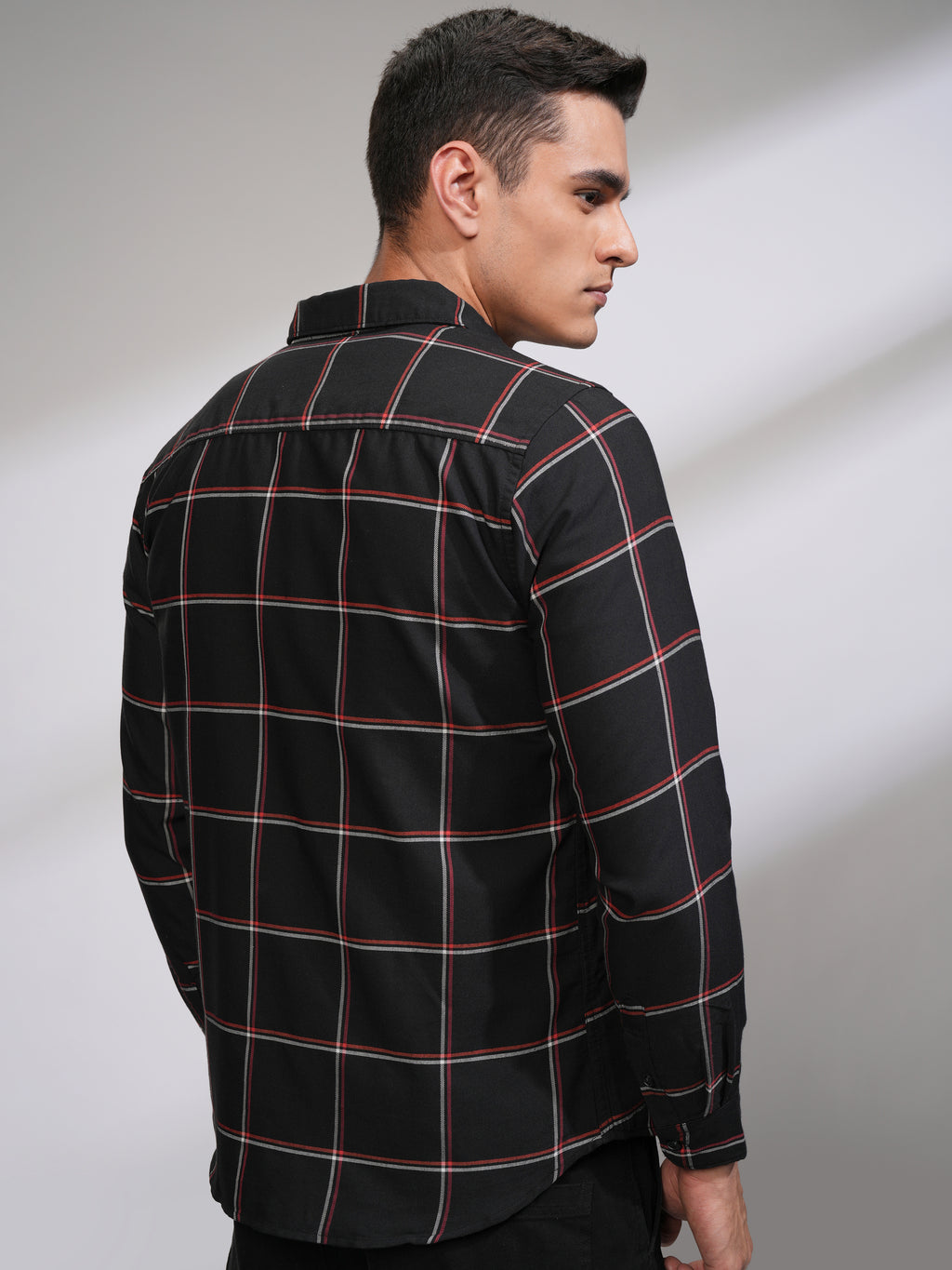 Highlander Men Black Slim Fit Casual Shirt - Black - Image 3