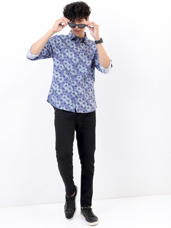 Highlander Men Lavender Slim Fit Casual Shirt - Lavender - Image 2