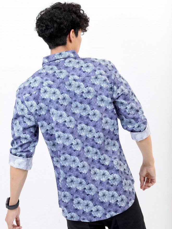 Highlander Men Lavender Slim Fit Casual Shirt - Lavender - Image 3
