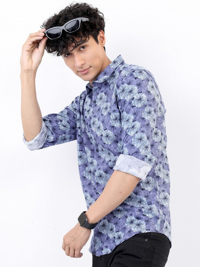 Highlander Men Lavender Slim Fit Casual Shirt - Lavender - Image 4