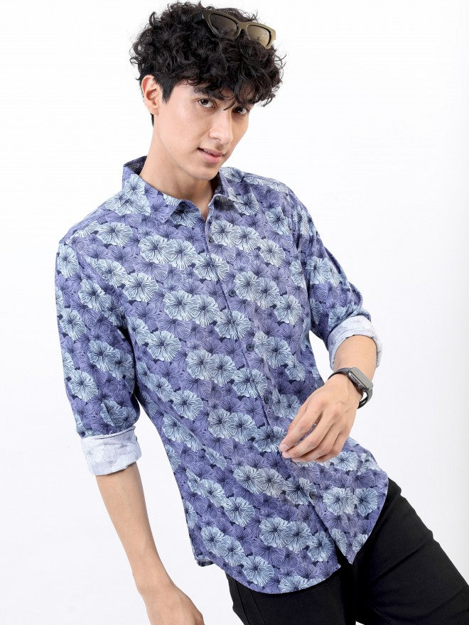 Highlander Men Lavender Slim Fit Casual Shirt - Lavender - Image 6
