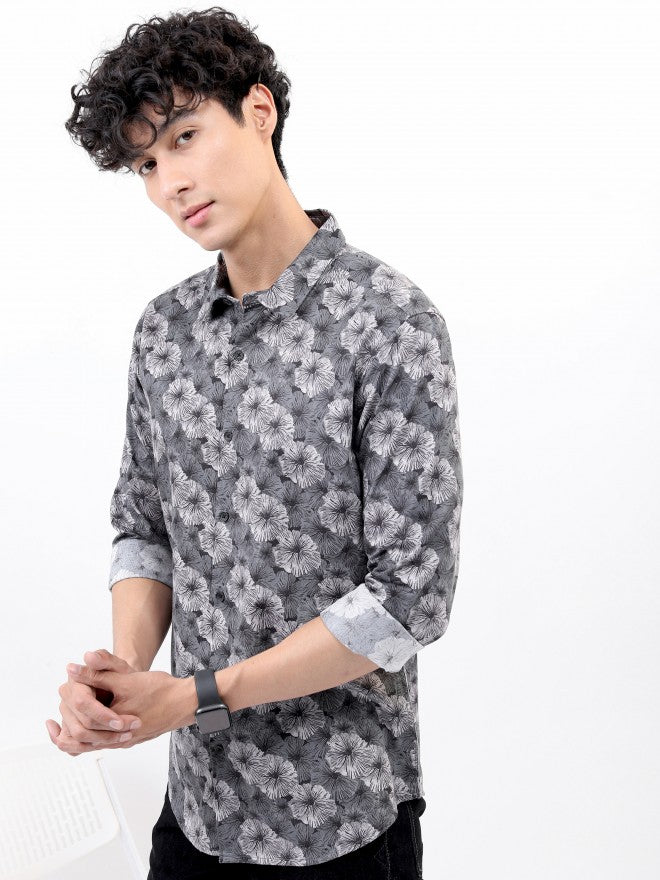 Highlander Men Black Slim Fit Casual Shirt - Black - Image 4