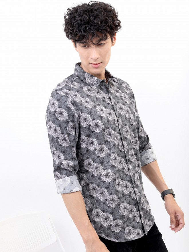 Highlander Men Black Slim Fit Casual Shirt - Black - Image 6