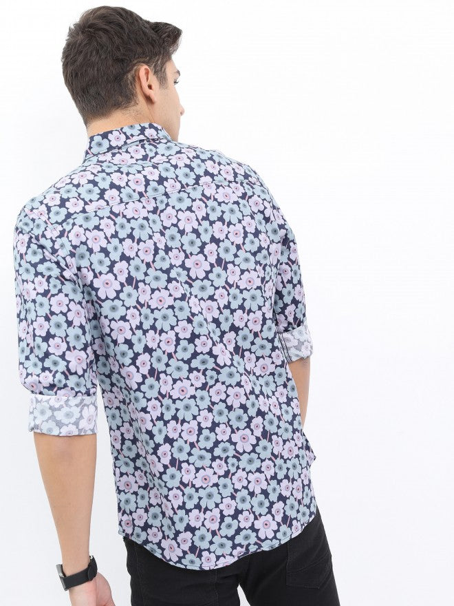 Highlander Men Lavender Slim Fit Casual Shirt - Lavender - Image 3