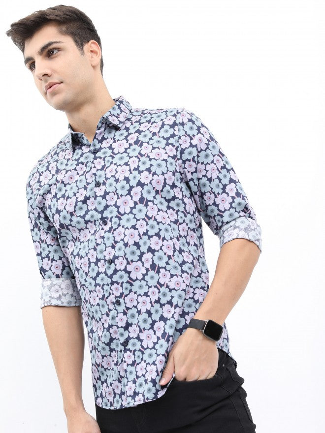 Highlander Men Lavender Slim Fit Casual Shirt - Lavender - Image 4