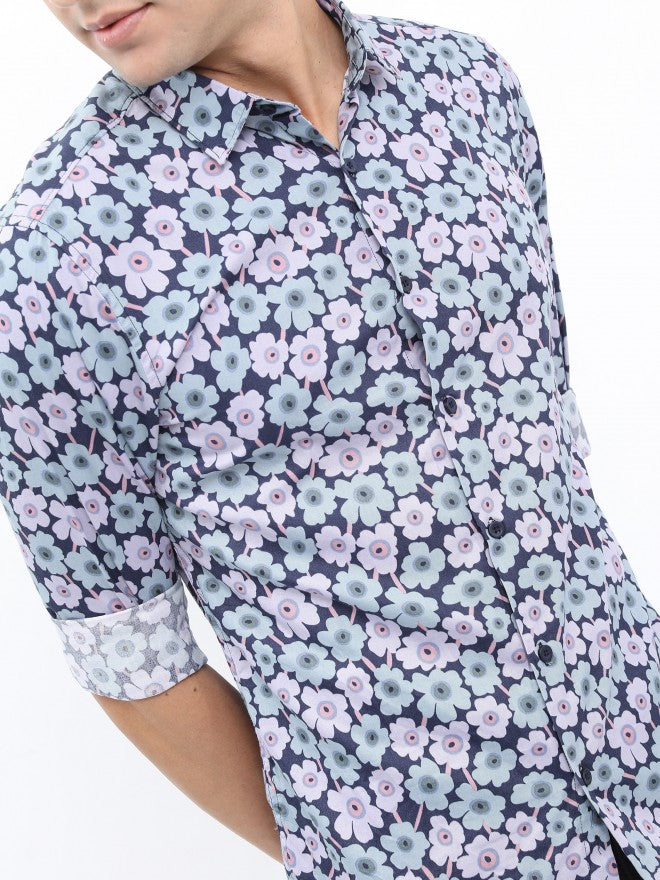 Highlander Men Lavender Slim Fit Casual Shirt - Lavender - Image 5