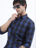 Highlander Men Blue Slim Fit Casual Shirt - Blue - Image 1