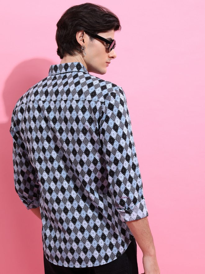 Highlander Men Multi Printed Slim Fit Casual Shirt - Multi - Image 3