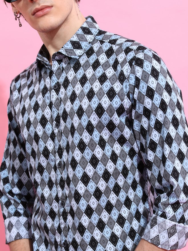 Highlander Men Multi Printed Slim Fit Casual Shirt - Multi - Image 5