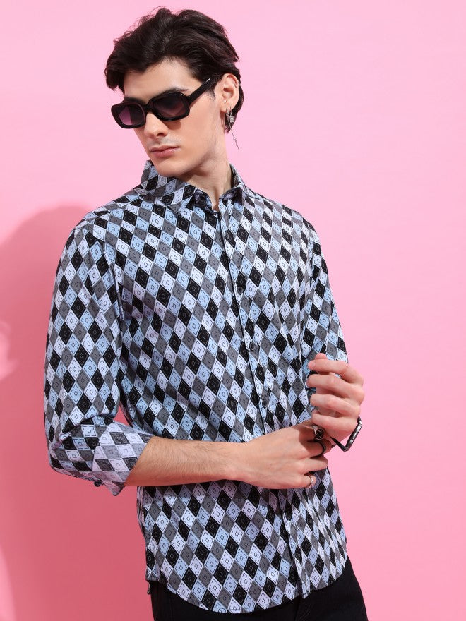 Highlander Men Multi Printed Slim Fit Casual Shirt - Multi - Image 6