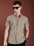 Highlander Men Peach Slim Fit Shirt - Peach - Image 1