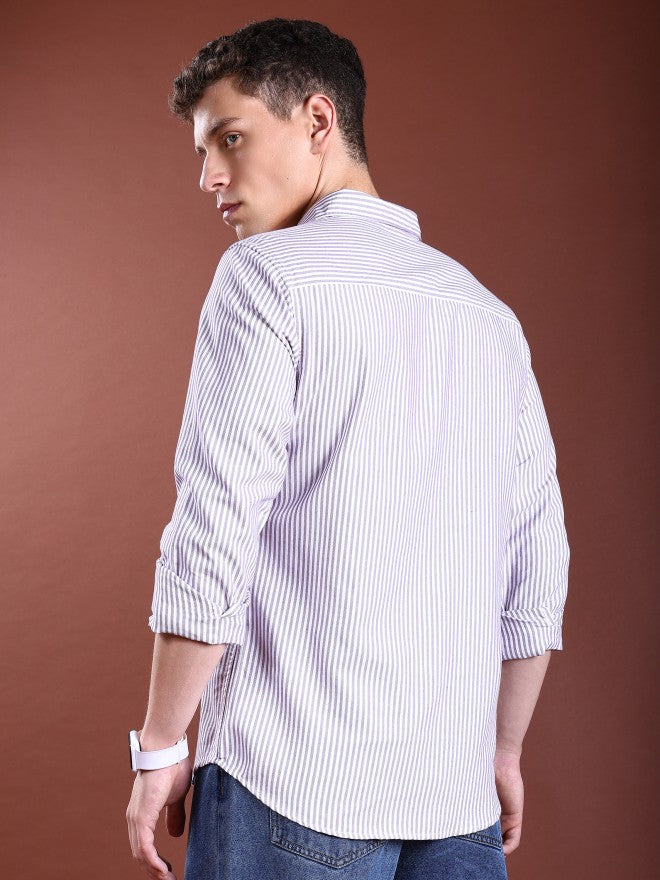 Highlander Men Lavender Slim Fit Shirt - Lavender - Image 3