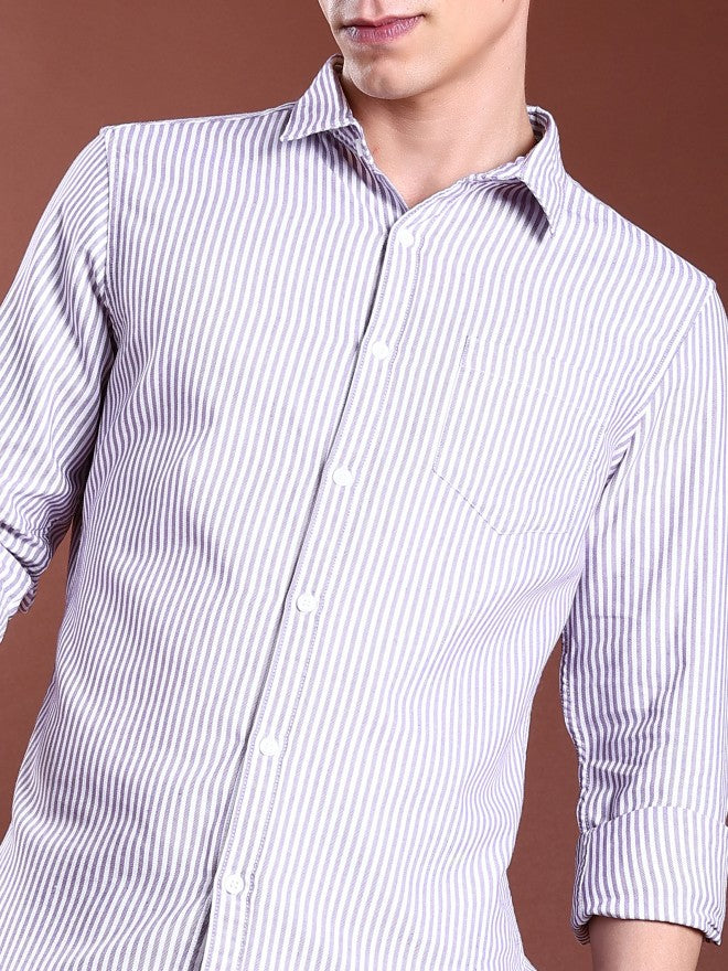Highlander Men Lavender Slim Fit Shirt - Lavender - Image 5