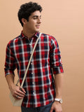 Men Checked Casual Shirt - Red - Image 1