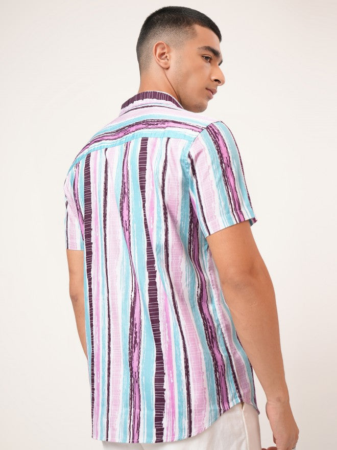 Highlander Men Multi Printed Slim Fit Casual Shirt - Multi - Image 3