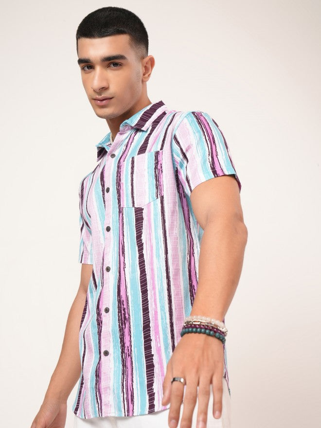 Highlander Men Multi Printed Slim Fit Casual Shirt - Multi - Image 4