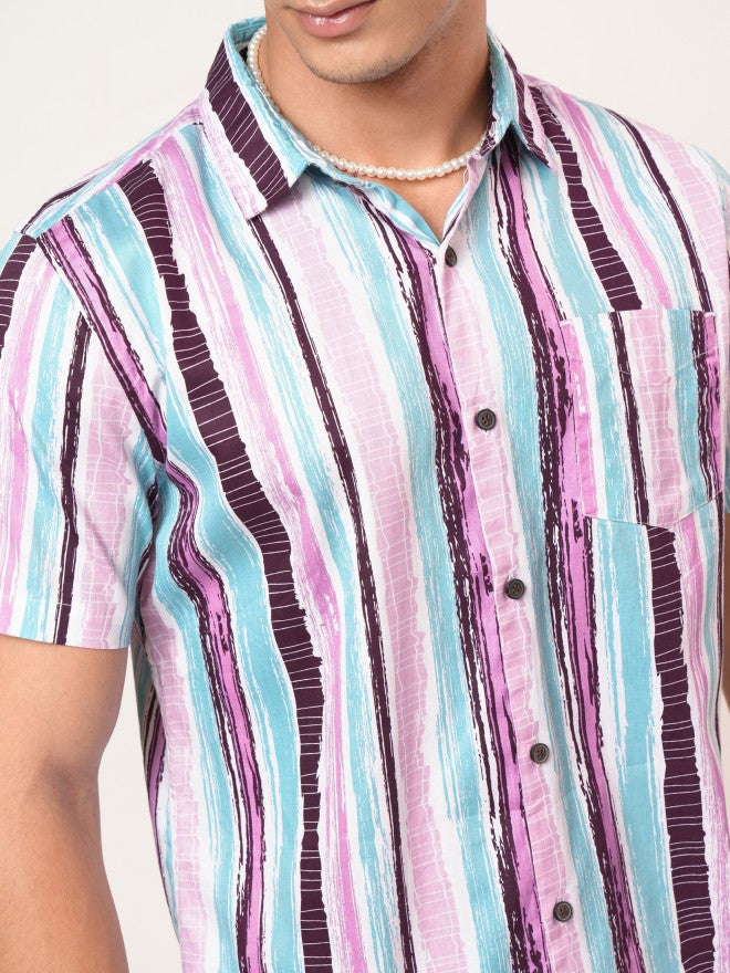 Highlander Men Multi Printed Slim Fit Casual Shirt - Multi - Image 5