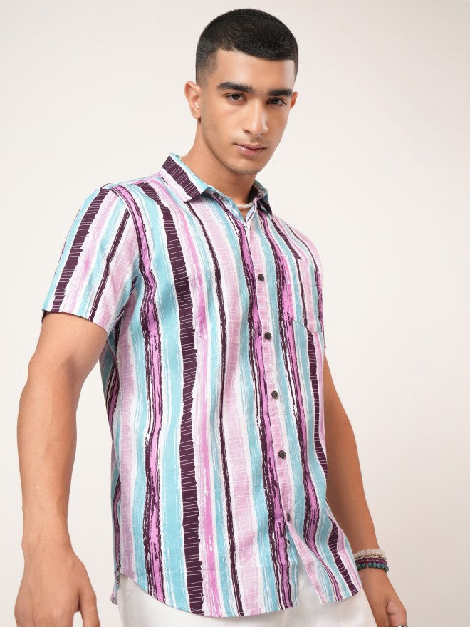 Highlander Men Multi Printed Slim Fit Casual Shirt - Multi - Image 6