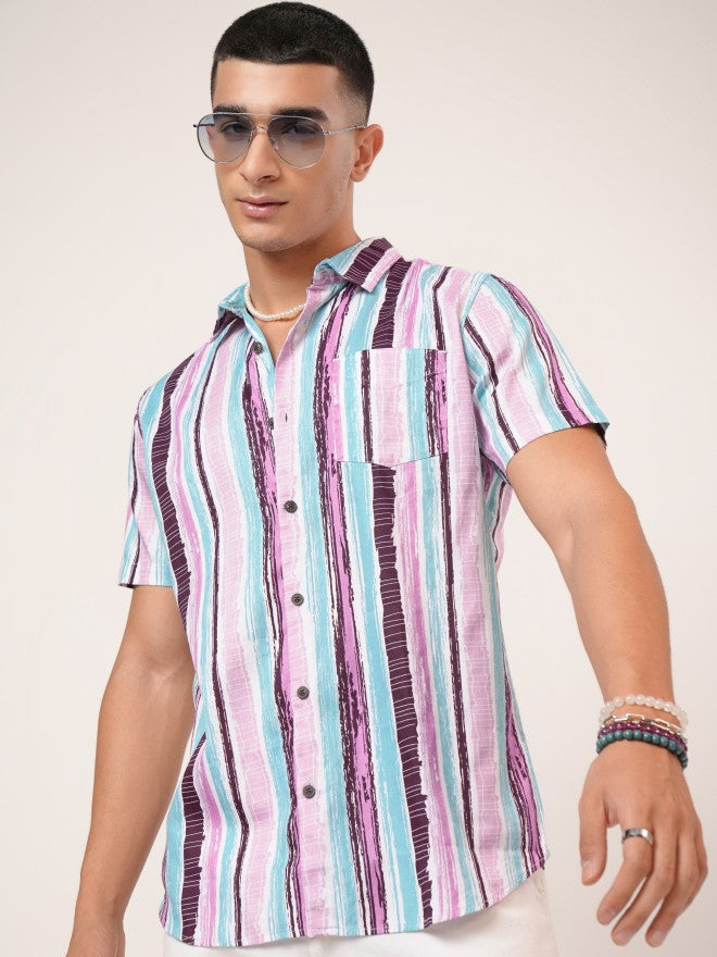 Highlander Men Multi Printed Slim Fit Casual Shirt - Multi - Image 7