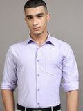 Highlander Men Purple Solid Slim Fit Casual Shirt - Purple - Image 1
