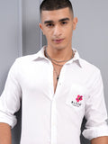 Highlander Men White Printed Regular Fit Casual Shirt - White - Image 1