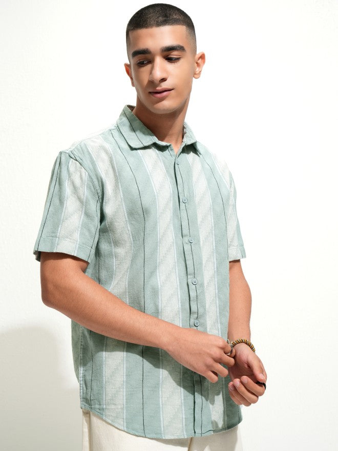 Highlander Men Sage Relaxed Fit Casual Shirt - Sage - Image 6