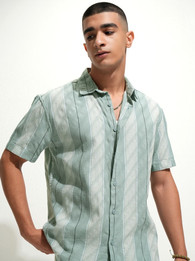 Highlander Men Sage Relaxed Fit Casual Shirt - Sage - Image 7