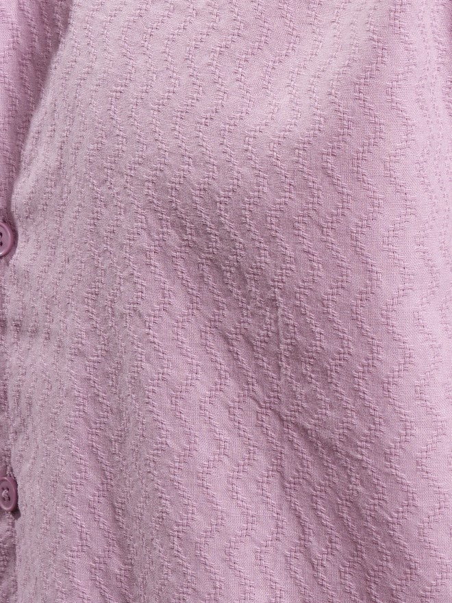 Highlander Men Mauve Textured Relaxed Fit Casual Shirt - Mauve - Image 8