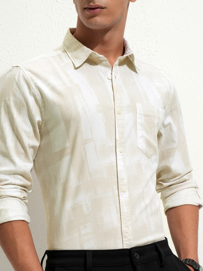 Highlander Men Beige Regular Fit Casual Shirt - Beige - Image 5