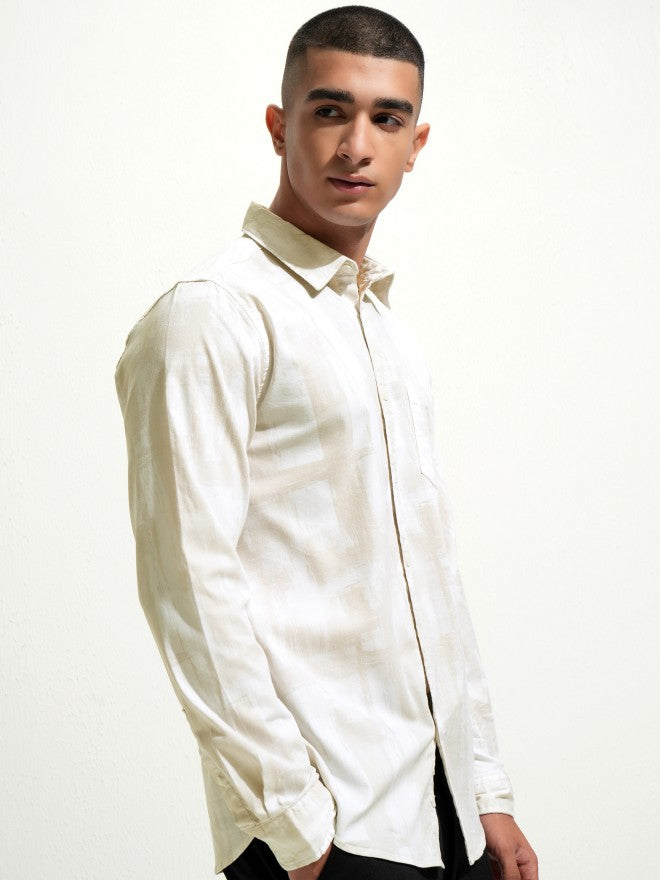 Highlander Men Beige Regular Fit Casual Shirt - Beige - Image 6