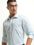 Highlander Men Blue Regular Fit Casual Shirt - Blue - Image 1