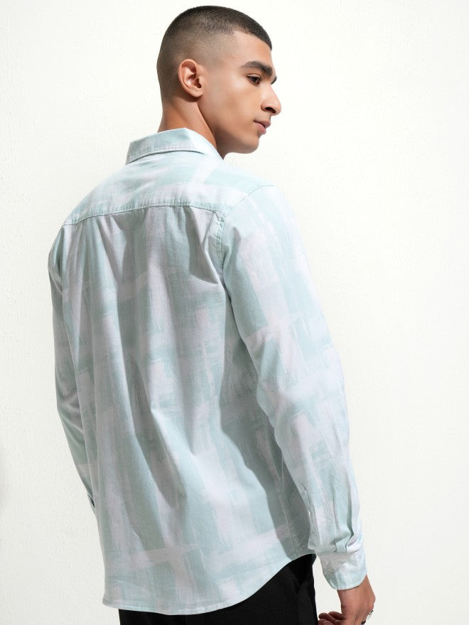 Highlander Men Blue Regular Fit Casual Shirt - Blue - Image 3