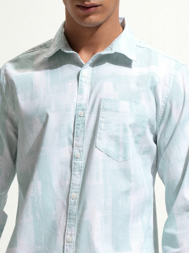 Highlander Men Blue Regular Fit Casual Shirt - Blue - Image 5