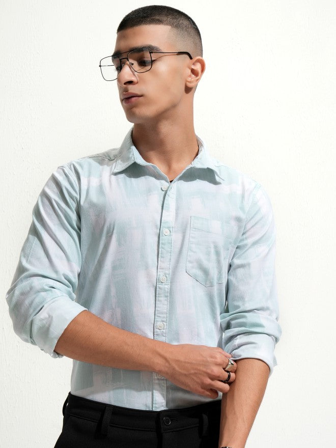 Highlander Men Blue Regular Fit Casual Shirt - Blue - Image 7