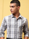 Highlander Men Blue Checked Regular Fit Casual Shirt - Blue - Image 1