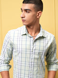 Highlander Men Green Checked Regular Fit Casual Shirt - Green - Image 1