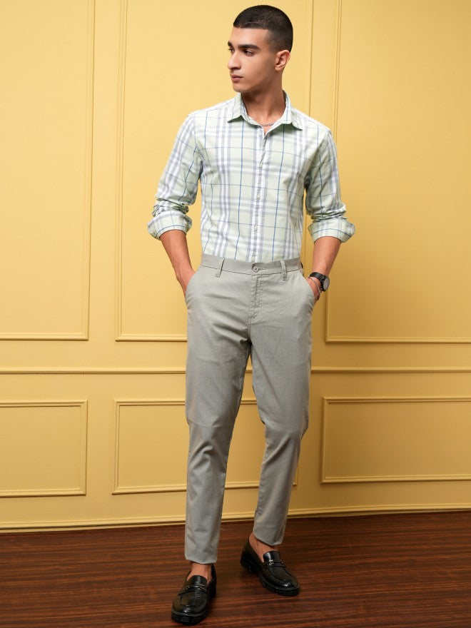 Highlander Men Green Checked Regular Fit Casual Shirt - Green - Image 2