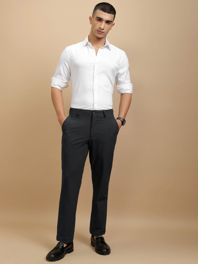 Highlander Men White Textured Regular Fit Casual Shirt - White - Image 2