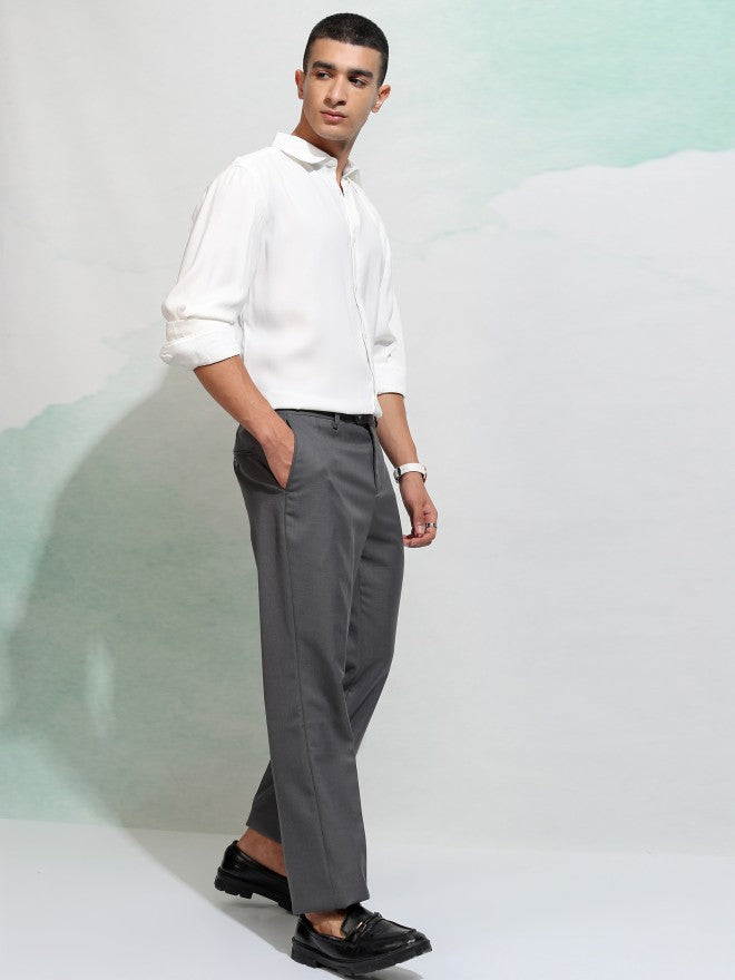 Highlander Men White Solid Slim Fit Casual Shirt - White - Image 2