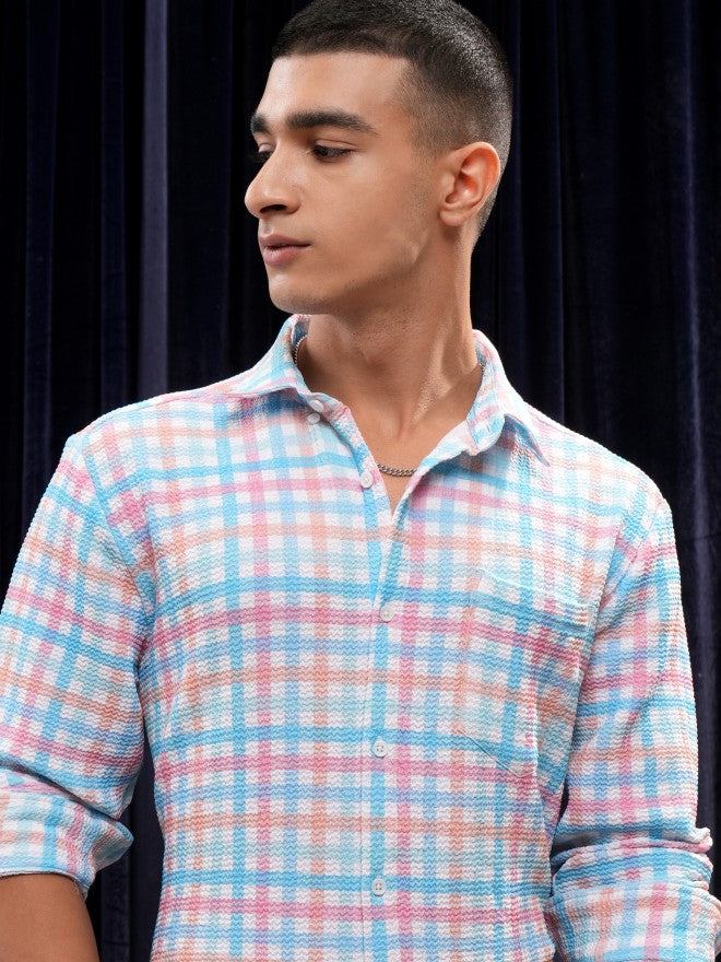 Highlander Men Multi Checked Regular Fit Casual Shirt - Multi - Image 1