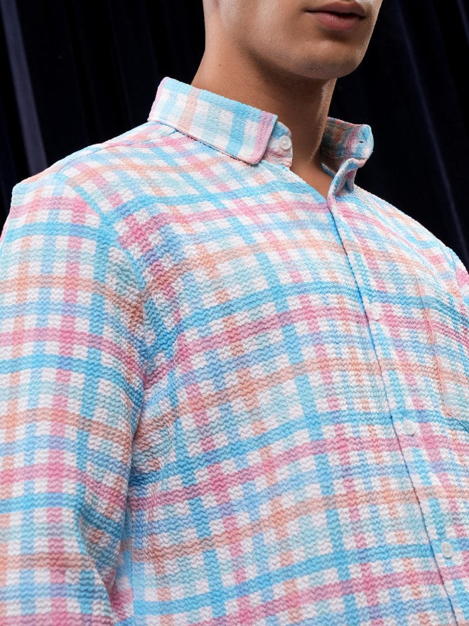 Highlander Men Multi Checked Regular Fit Casual Shirt - Multi - Image 5